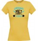 Lady T-Shirt Awesome since 1967 the Year of the Legends, gelb, L