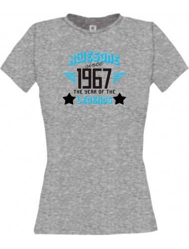 Lady T-Shirt Awesome since 1967 the Year of the Legends, sportsgrey, L
