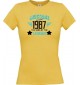 Lady T-Shirt Awesome since 1987 the Year of the Legends, gelb, L