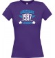 Lady T-Shirt Awesome since 1987 the Year of the Legends, lila, L