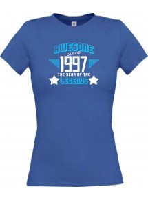 Lady T-Shirt Awesome since 1997 the Year of the Legends, royal, L