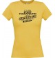 Lady T-Shirt Ich bin Sporttherapeutin, weil Superheld kein Beruf ist gelb, L