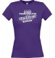 Lady T-Shirt Ich bin Sporttherapeutin, weil Superheld kein Beruf ist lila, L