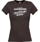 Lady T-Shirt Ich bin Lehrerin, weil Superheld kein Beruf ist, braun, L