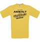 Männer-Shirt Ich bin Anwalt, weil Superheld kein Beruf ist, gelb, Größe L