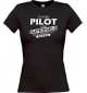 Lady T-Shirt Ich bin Pilot, weil Superheld kein Beruf ist,