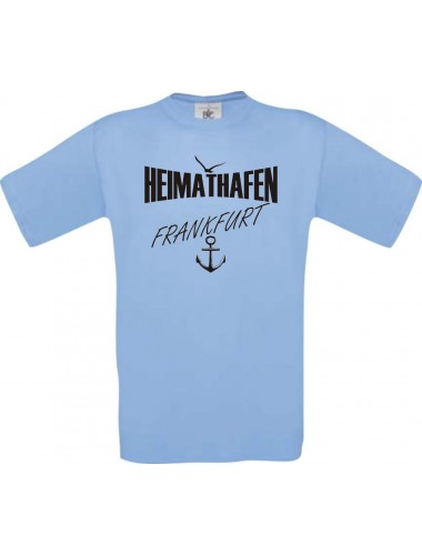 Männer-Shirt Heimathafen Frankfurt  kult, hellblau, Größe L