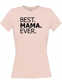 Lady T-Shirt , BEST MAMA EVER, rosa, L