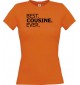 Lady T-Shirt , BEST COUSINE EVER, orange, L