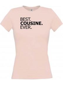 Lady T-Shirt , BEST COUSINE EVER, rosa, L