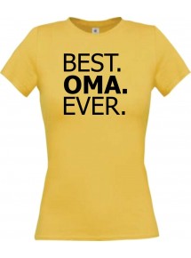 Lady T-Shirt , BEST OMA EVER, gelb, L