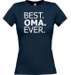 Lady T-Shirt , BEST OMA EVER, navy, L