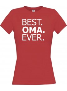 Lady T-Shirt , BEST OMA EVER, rot, L