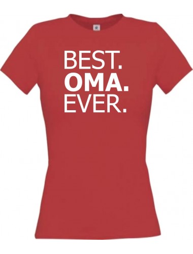 Lady T-Shirt , BEST OMA EVER, rot, L
