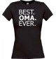 Lady T-Shirt , BEST OMA EVER, schwarz, L