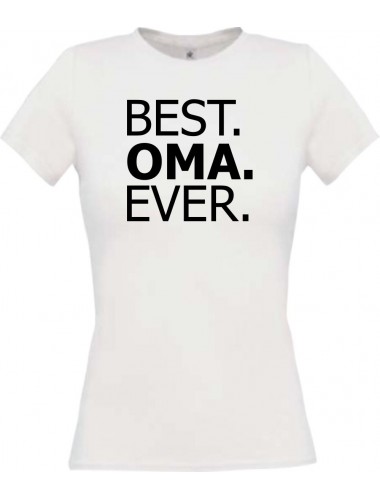 Lady T-Shirt , BEST OMA EVER, weiss, L