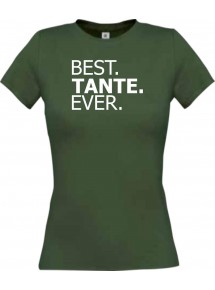 Lady T-Shirt , BEST TANTE EVER, gruen, L