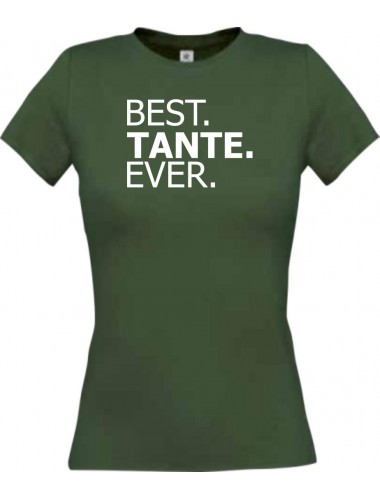 Lady T-Shirt , BEST TANTE EVER, gruen, L