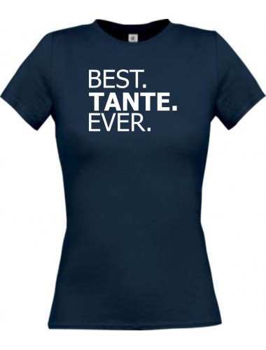 Lady T-Shirt , BEST TANTE EVER, navy, L