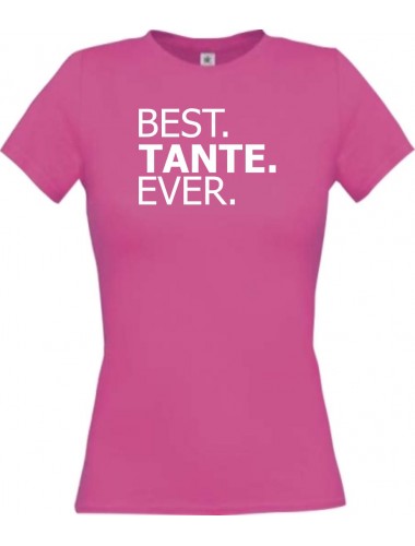 Lady T-Shirt , BEST TANTE EVER, pink, L