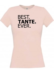 Lady T-Shirt , BEST TANTE EVER, rosa, L