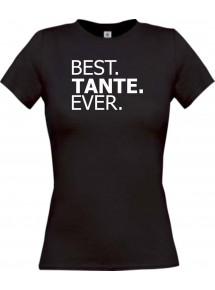 Lady T-Shirt , BEST TANTE EVER, schwarz, L