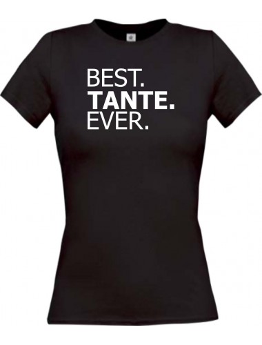 Lady T-Shirt , BEST TANTE EVER, schwarz, L