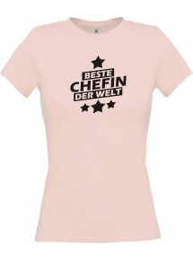 Lady T-Shirt beste Chefin der Welt rosa, L