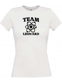 Lady T-Shirt Team Leonard, Kult, weiss, L
