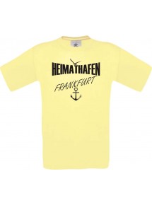Männer-Shirt Heimathafen Frankfurt  kult, hellgelb, Größe L