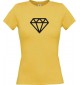 Lady T-Shirt Diamant, gelb, L