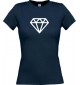 Lady T-Shirt Diamant, navy, L