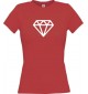 Lady T-Shirt Diamant, rot, L