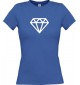 Lady T-Shirt Diamant, royal, L