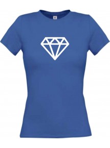 Lady T-Shirt Diamant, royal, L