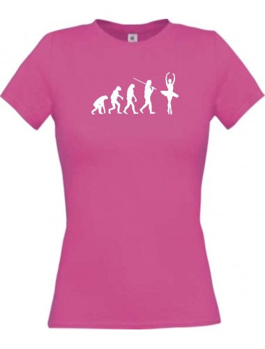 Lady T-Shirt  Evolution Ballerina, Ballett, Balletttänzer/in, pink, L