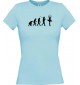 Lady T-Shirt  Evolution Ballerina, Ballett, Balletttänzer/in, hellblau, L