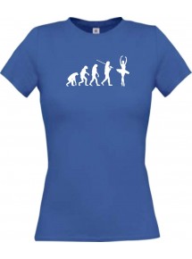 Lady T-Shirt  Evolution Ballerina, Ballett, Balletttänzer/in, royal, L