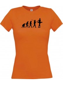 Lady T-Shirt  Evolution Ballerina, Ballett, Balletttänzer/in, Club, orange, L
