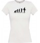 Lady T-Shirt  Evolution Ballerina, Ballett, Balletttänzer/in, Club, weiss, L