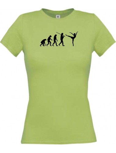 Lady T-Shirt  Evolution Ballerina, Ballett, Balletttänzer/in, Sport, pistas, L