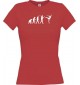 Lady T-Shirt  Evolution Ballerina, Ballett, Balletttänzer/in, Sport, rot, L