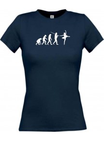 Lady T-Shirt  Evolution Ballerina, Ballett, Balletttänzer/in, Verein, navy, L