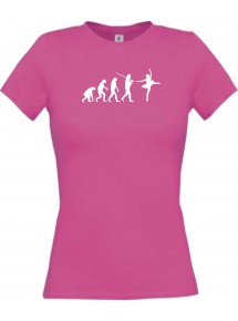 Lady T-Shirt  Evolution Ballerina, Ballett, Balletttänzer/in, Verein, pink, L
