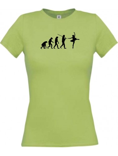 Lady T-Shirt  Evolution Ballerina, Ballett, Balletttänzer/in, Verein, pistas, L