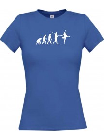 Lady T-Shirt  Evolution Ballerina, Ballett, Balletttänzer/in, Verein, royal, L