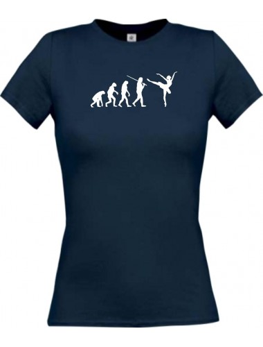 Lady T-Shirt  Evolution Ballerina, Ballett, Balletttänzer/in, Team, navy, L