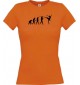 Lady T-Shirt  Evolution Ballerina, Ballett, Balletttänzer/in, Team, orange, L