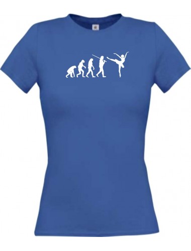 Lady T-Shirt  Evolution Ballerina, Ballett, Balletttänzer/in, Team, royal, L