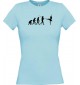 Lady T-Shirt  Evolution Ballerina, Ballett, Balletttänzer/in, Hobby, hellblau, L